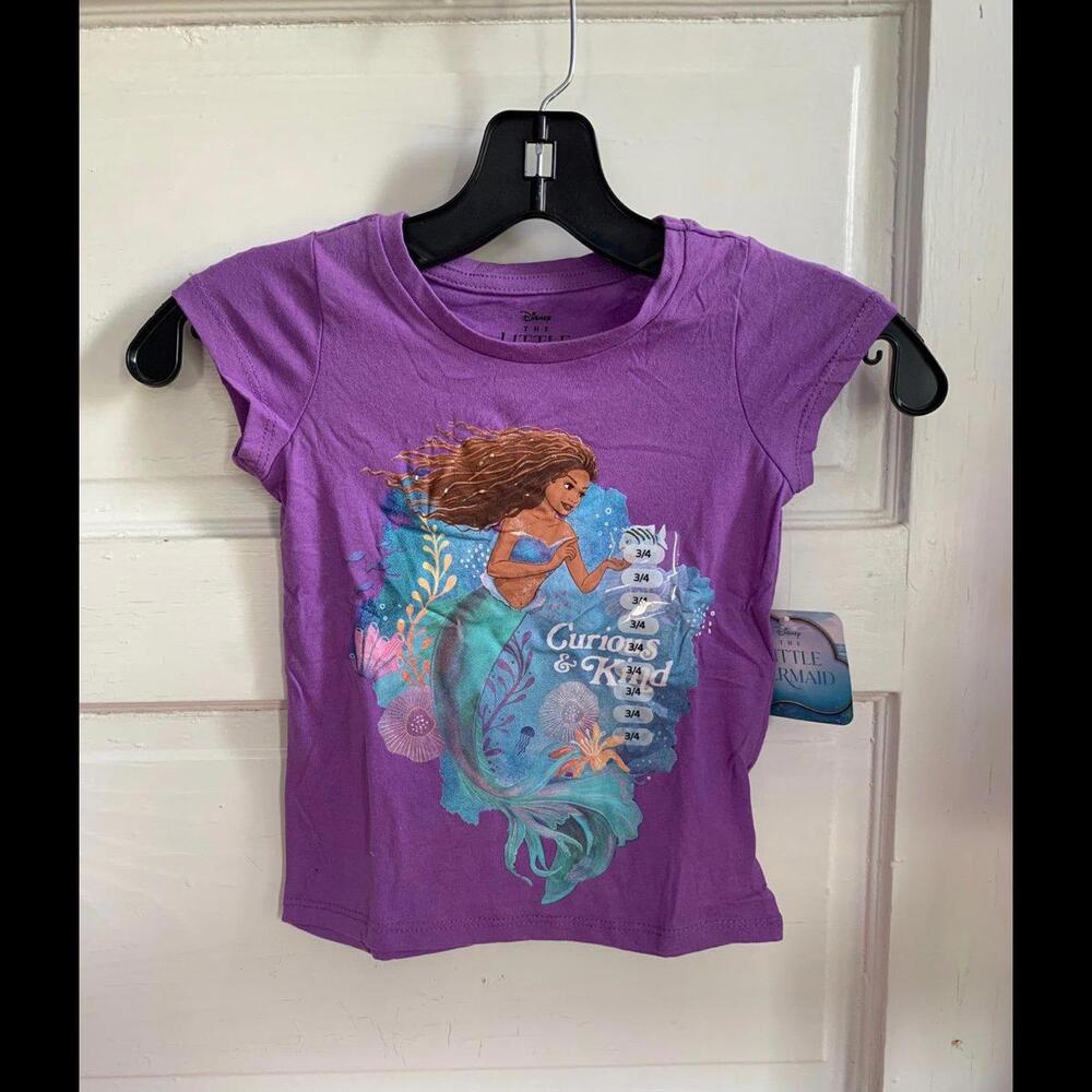 NWT Disney The Little Mermaid Shirt Size Kids 3/4